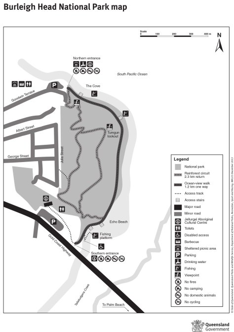 Burleigh Head National Park map