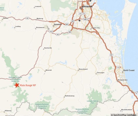 Main Range NP location