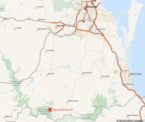 Mt Barney NP location